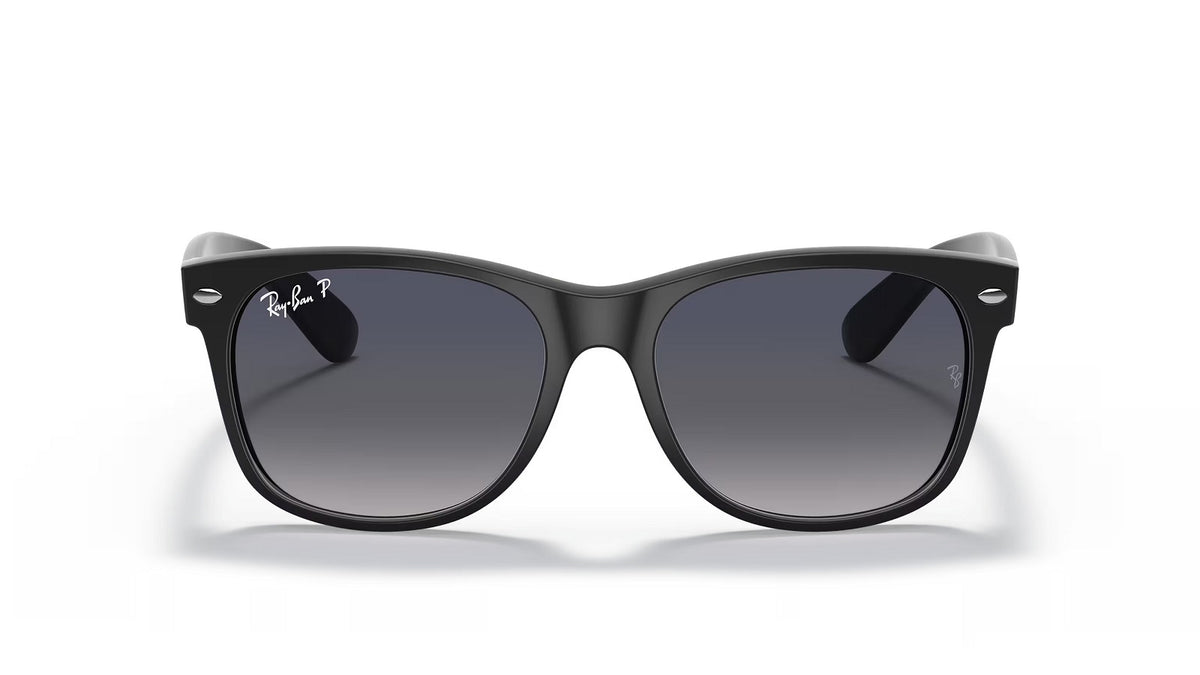 Ray-Ban Polarized New Wayfarer RB2132-601S78 3P - Matte Black/Gradient Blue
