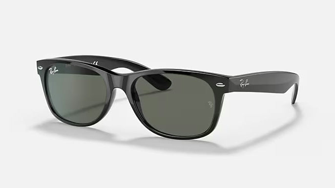 Ray-Ban New Wayfarer Classic RB2132-901 - Polished Black/Green Classic G15