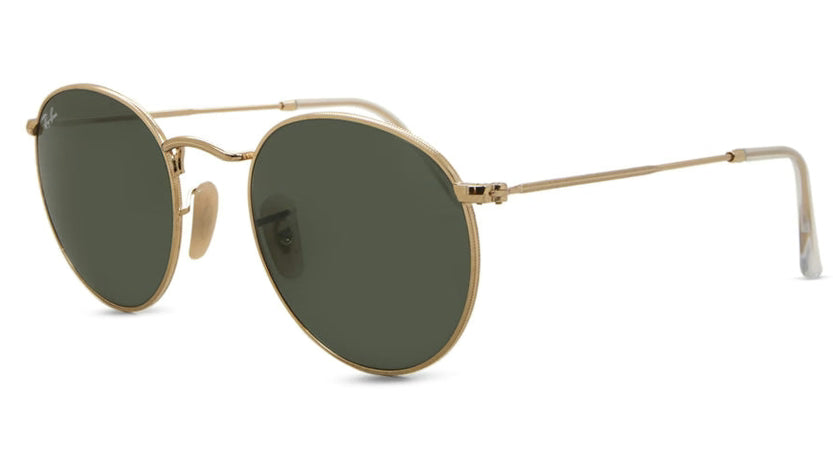 Ray-Ban Round Metal RB3447-001 - Arista Gold/Prizm Jade