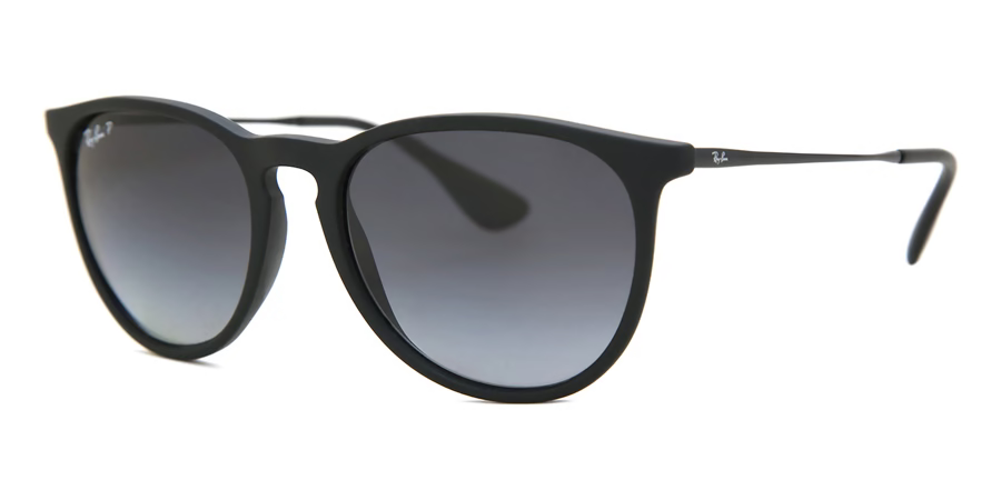 Ray-Ban Polarized Erika RB4171-622/T3 - Matte Rubber Black/Grey Gradient