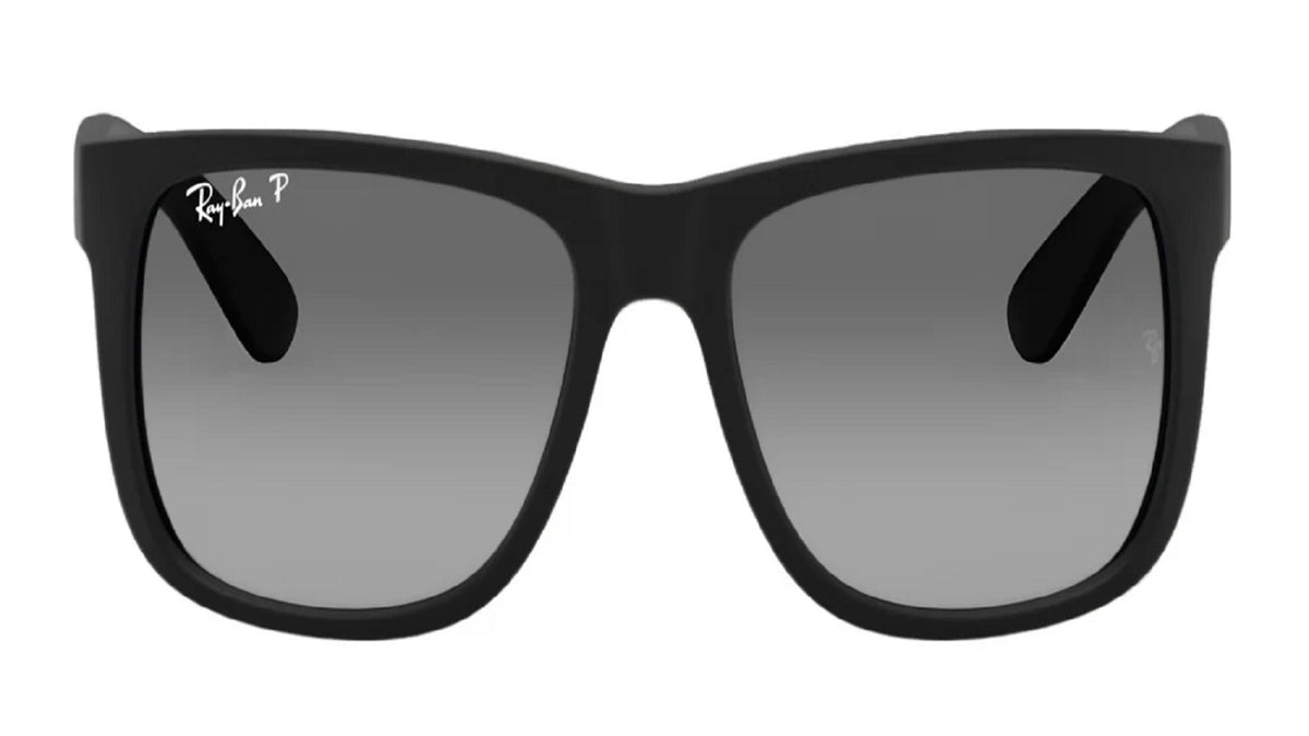Ray-Ban Polarized Justin RB4165-622/T3 - Rubber Black/Gradient Grey