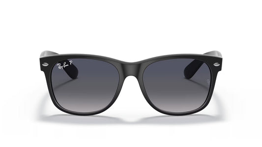 Ray-Ban Polarized New Wayfarer RB2132-601S78 3P - Matte Black/Gradient Blue