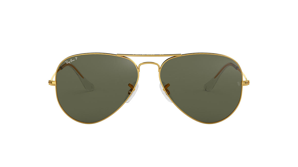 Ray-Ban Polarized Aviator RB3025-001/58 - Arista Gold/Green Classic G15