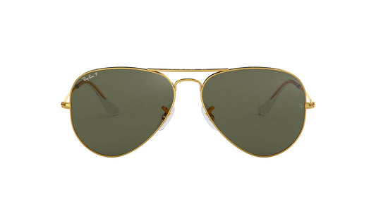Ray-Ban Polarized Aviator RB3025-001/58 - Arista Gold/Green Classic G15