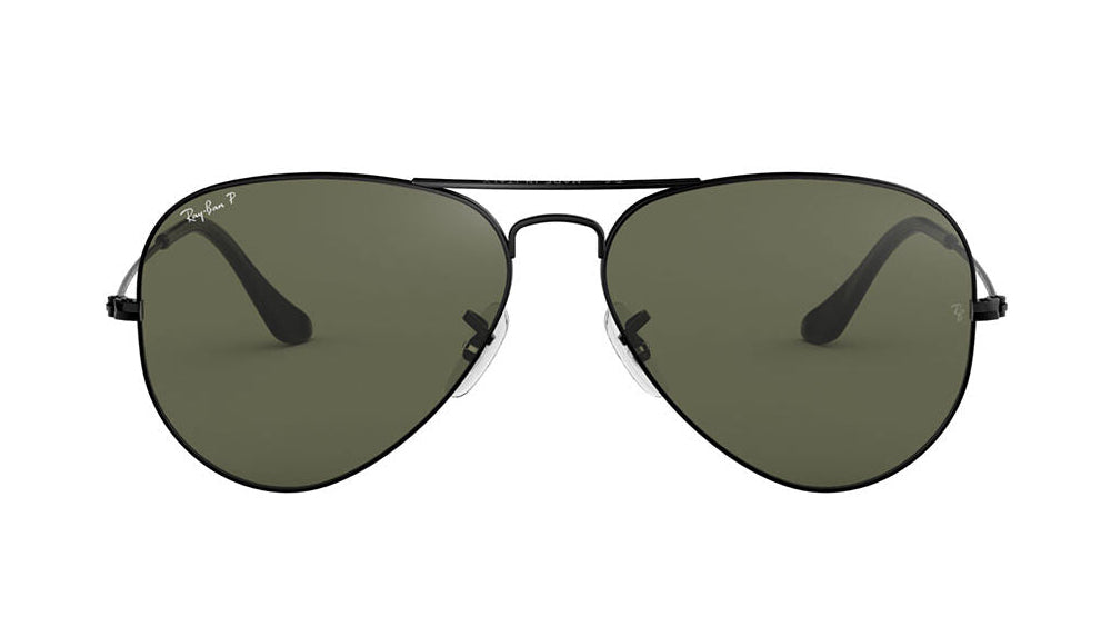 Ray-Ban Polarized Aviator RB3025-002/58 - Black/Green Classic G15