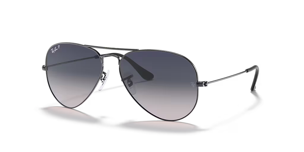 Ray-Ban Polarized Aviator Classic RB3025-004/78 - Gunmetal/Crystal Gradient