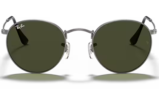Ray-Ban Round Metal RB3447-029 - Matte Gunmetal/Green Classic G-15