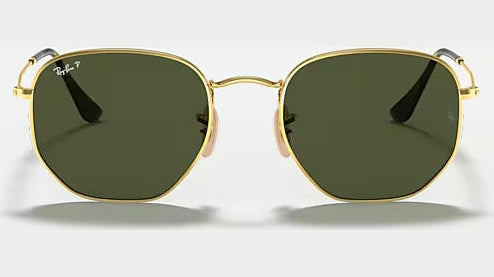 Ray-Ban Hexagonal RB3548N-001 - Gold/Green