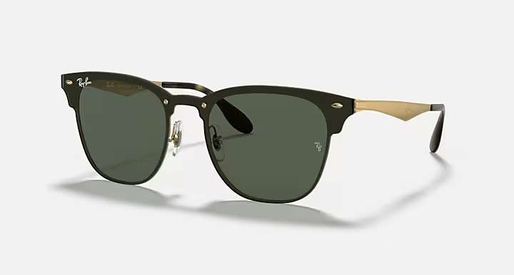 Ray-Ban Blaze Clubmaster RB3576N-043/71 - Polished Gold/Dark Green