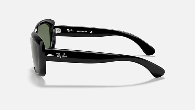 Ray-Ban Jackie Ohh RB4101-601 - Polished Black/Dark Green