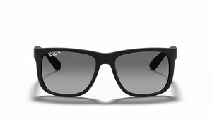 Ray-Ban Polarized Justin Classic RB4165-622/T3 - Matte Rubber Black/Light Grey