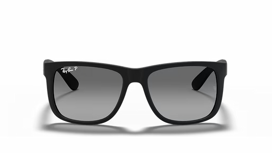 Ray-Ban Polarized Justin Classic RB4165-622/T3 - Matte Rubber Black/Light Grey