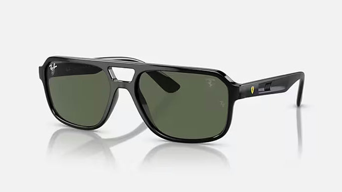 Ray-Ban Scuderia Ferrari RB4414M-F683/71 - Polished Black/Dark Green