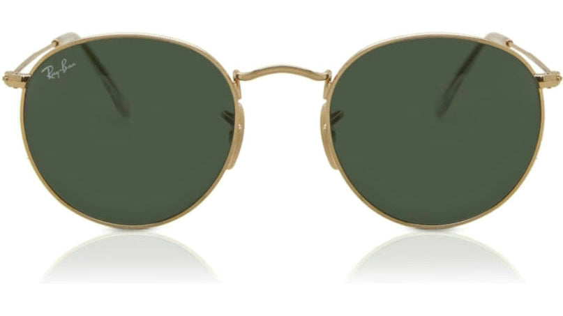 Ray-Ban Round Metal RB3447-001 - Arista Gold/Prizm Jade