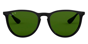 Ray-Ban Polarized Erika Classic RB4171-601/2P - Polished Black/Green Classic G-15