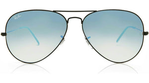 Ray-Ban Polarized Aviator RB3025-002/4O - Black/Blue Flash Gradient