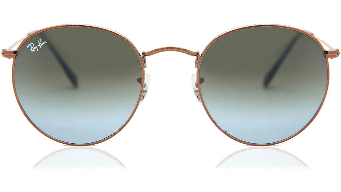 Ray-Ban Round Metal RB3447-900396 - Bronze/Blue with Brown Gradient