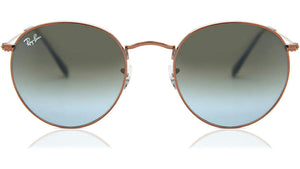 Ray-Ban Round Metal RB3447-900396 - Bronze/Blue with Brown Gradient