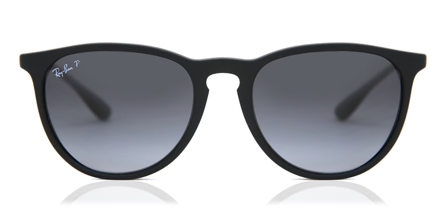Ray-Ban Polarized Erika RB4171-622/T3 - Matte Rubber Black/Grey Gradient