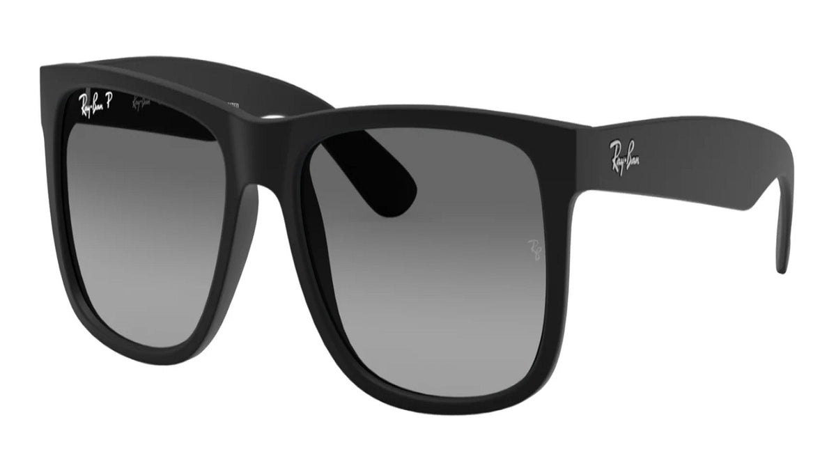 Ray-Ban Polarized Justin RB4165-622/T3 - Rubber Black/Gradient Grey