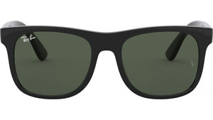 Ray-Ban Justin Kids RJ9069S-100/71 - Polished Black/Dark Green