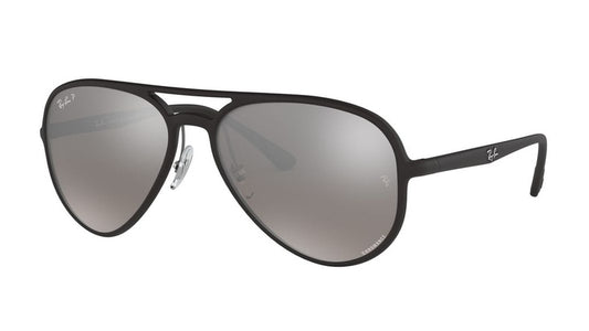 Ray-Ban RB4320CH Matte Black, Grey Mirror Silver