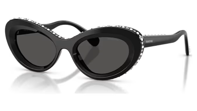 Swarovski SK6061U-109387 - Black with Crystal Details/Grey